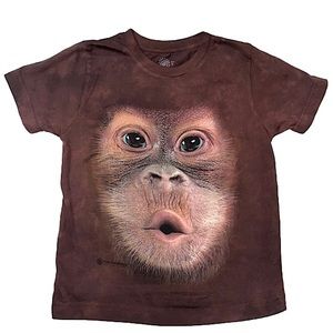 The Mountain Kids Small Monkey Tee Tshirt dyed nature vintage vibes zoo USA made